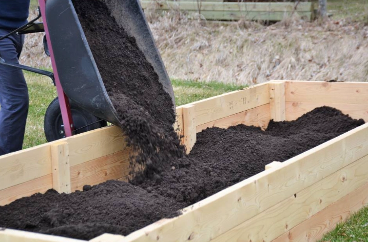 how to mix soil for raised beds