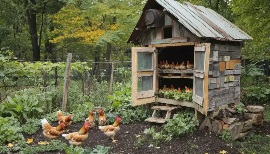 backyard chicken gardening