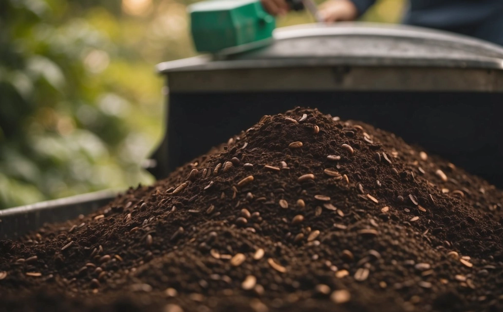 compost from coffee grounds